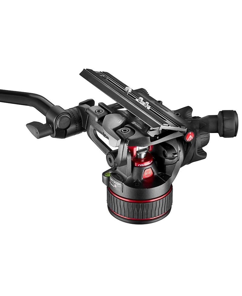 Manfrotto 3-Section Aluminum Twin Leg Tripod with Nitrotech 612 Fluid Video Head and Mid-Level Spreader