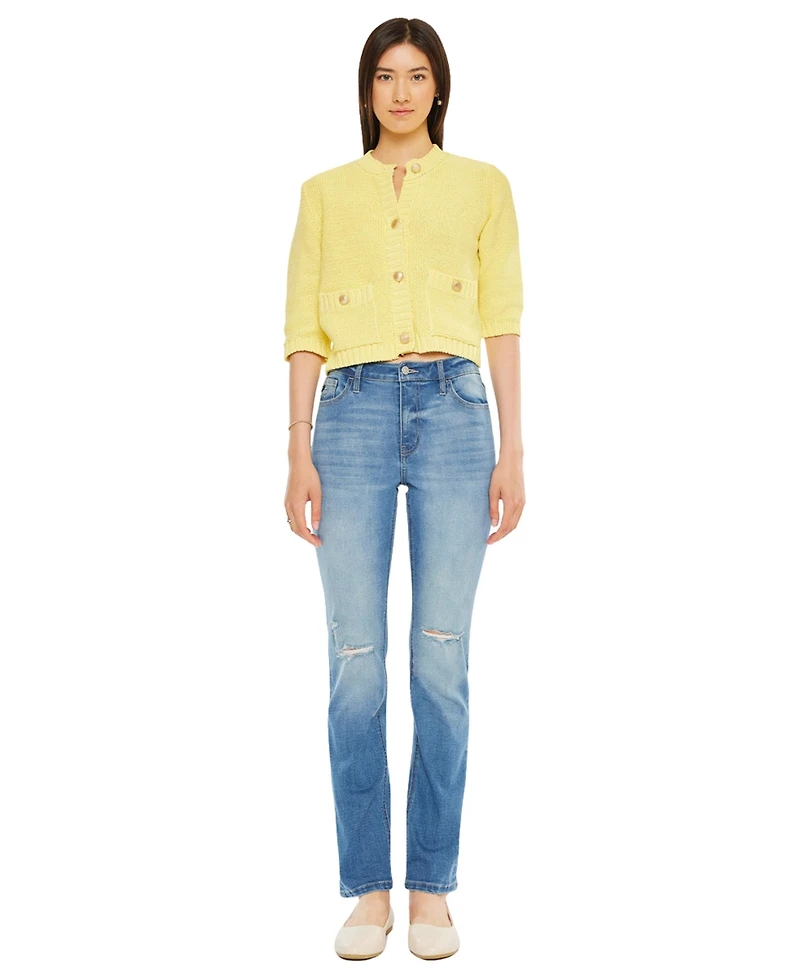 KanCan Women's Diana High Rise Slim Straight Jeans