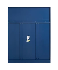 Streamdale Furniture Modern 6-Door Kitchen Pantry Cabinet with Drawers and Wine Rack