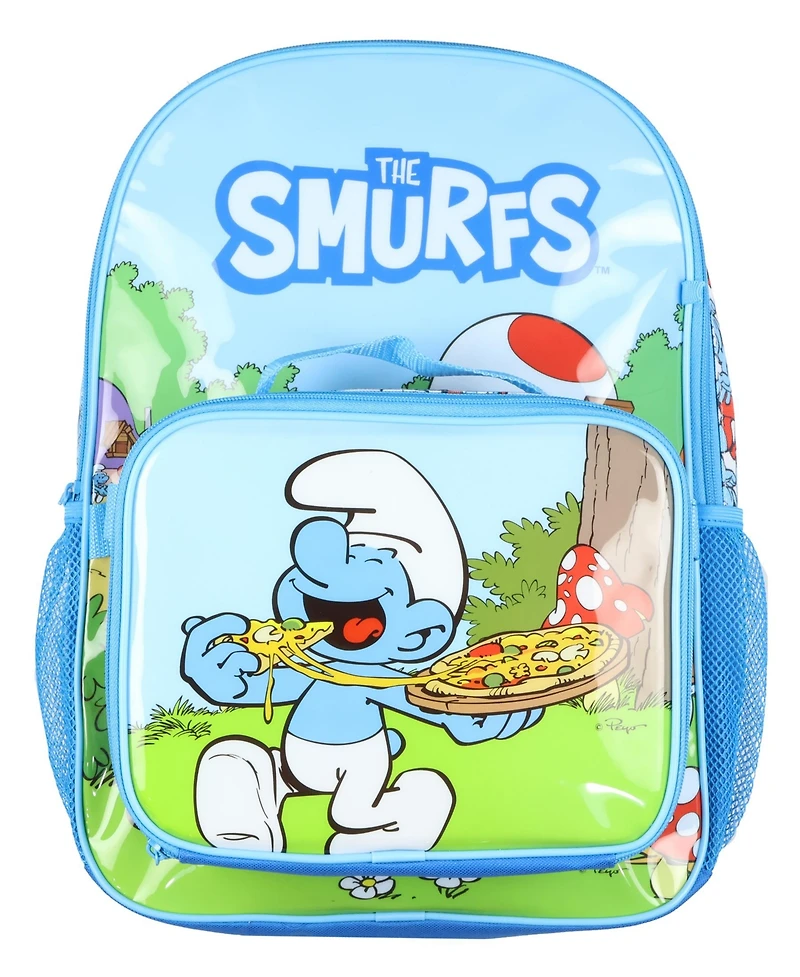 Smurfs The Backpack 5 Piece Mega Set School Book Bag with Lunch Box