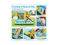 Slickblue Inflatable Bouncy Castle 7-in-1 with Slide and Tunnel