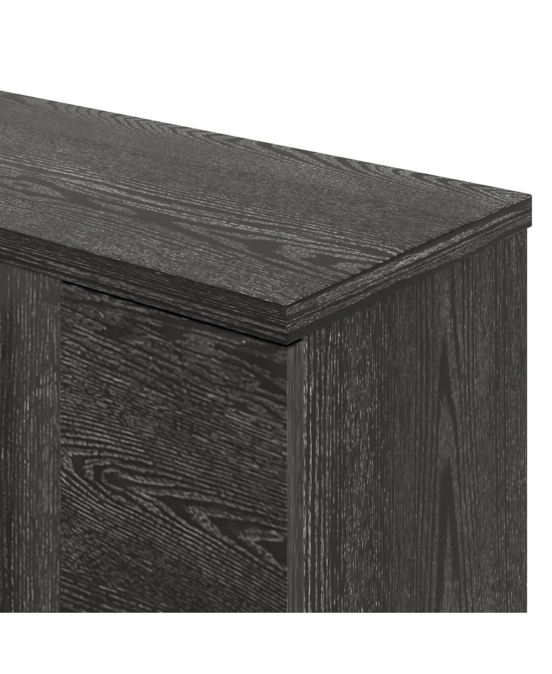 Streamdale Furniture Sideboard Buffet Cabinet with Adjustable Shelves and Gold Handles