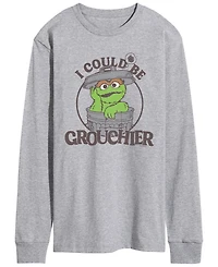 Airwaves Men's Sesame Street Could Be Grouchier Oscar Long-Sleeve Graphic T-Shirt
