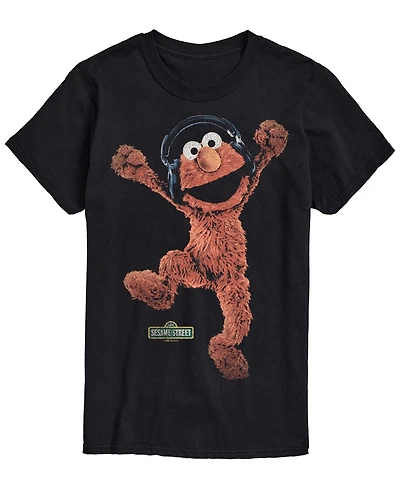 Airwaves Men's Sesame Street Elmo Vintage Faded Short-Sleeve Graphic T-Shirt