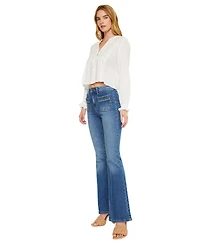 KanCan Women's Kasey High Rise Flare Jeans