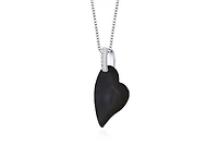 Genevive Gold Plated Cz Pave Heart Mother Of Pearl Drop Necklace