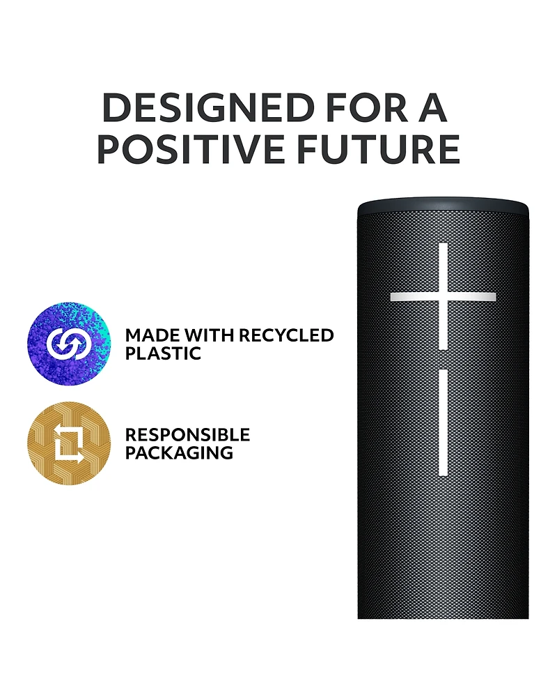 Ultimate Ears Megaboom 4: Portable Waterproof Bluetooth Speaker, 360degree(s) Sound, Thundering Bass, 20-Hour Battery, 147ft Range, Active Black