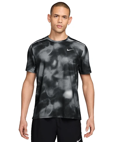 Nike Men's Miler Dri-fit Crewneck Short-Sleeve Running T-Shirt