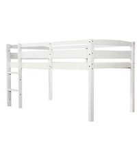 Streamdale Furniture Wood Loft Bed Low Loft Beds with Ladder