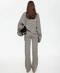 Lioness Women's Low Rise Striped Waist Tie Pants