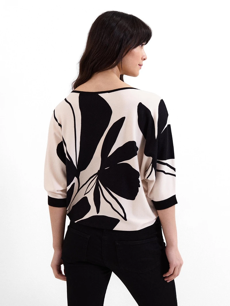 Phase Eight Women's Printed Round Neck Knit Faith Jumper