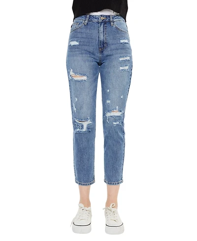 KanCan Women's Bobbie Ultra High Rise Straight Jeans