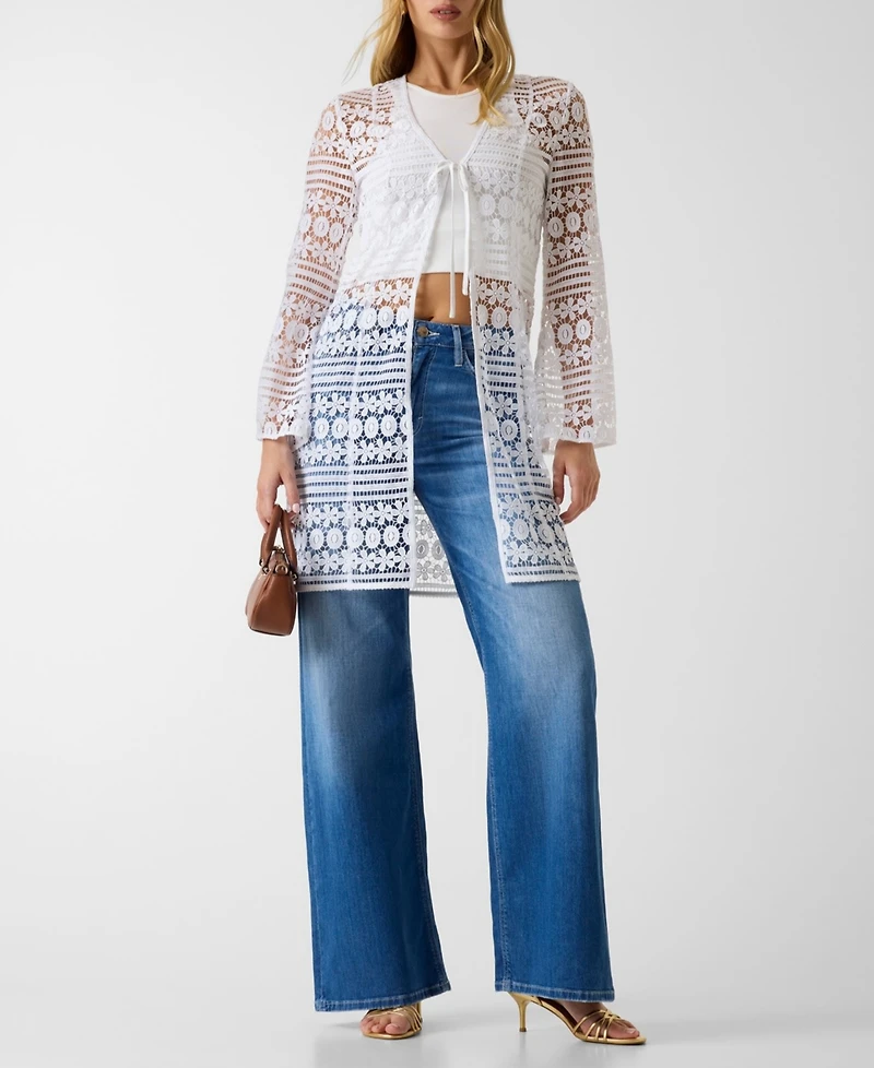 Guess Women's Tasha Long-Sleeve Lace Top
