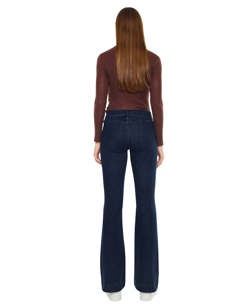 KanCan Women's Star Mid Rise Bootcut Jeans