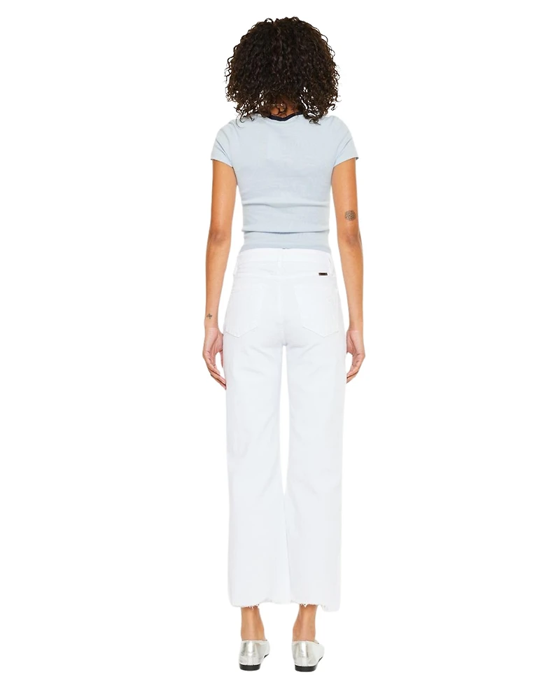 KanCan Women's High Rise Slim Wide Jeans