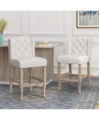 Streamdale Furniture Vienna Tufted Wingback Counter Stools, Set of 2
