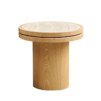 Streamdale Furniture 19.49" Round Sintered Stone Side Table for Living Room and Bedroom