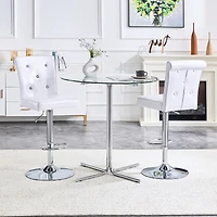 Streamdale Furniture Set of 2 Vintage Crocodile Leather Lift Chairs with Crystal Clasps
