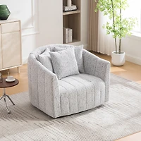 Streamdale Furniture Oversized degree(s) Swivel Barrel Chair with Pillows