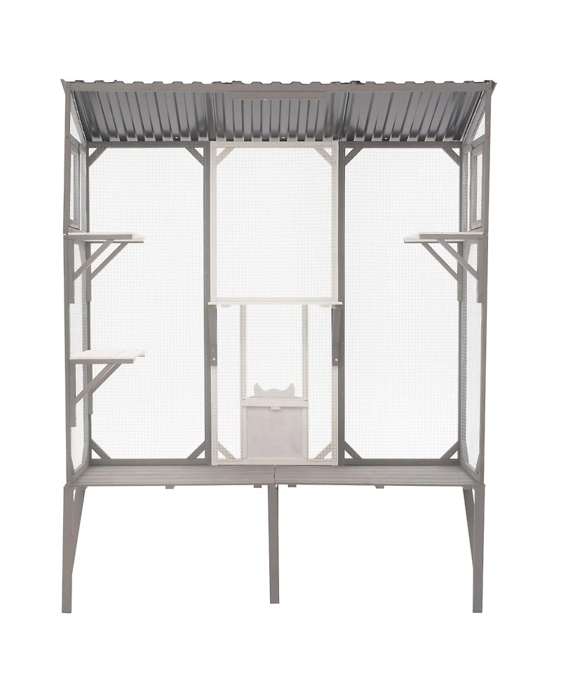 Streamdale Furniture Outdoor Catio Enclosure with Platforms for 1-3 Cats