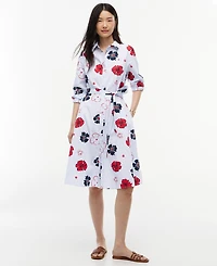 Tommy Hilfiger Women's Classic Poplin Long-Sleeve Shirt Dress