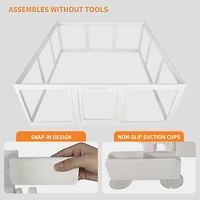 Streamdale Furniture Clear Acrylic Indoor Playpen for Puppies, Rabbits, and Cats, 12 Panels