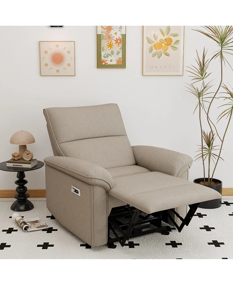 Streamdale Furniture Electric Wall Hugger Power Recliner with Usb Port