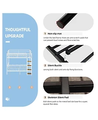Streamdale Furniture Metal Bunk Bed with Safety Guardrail and Ladder