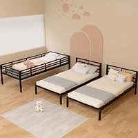 Streamdale Furniture Triple Bunk Bed for Kids, Separates Into 3 Twin Beds