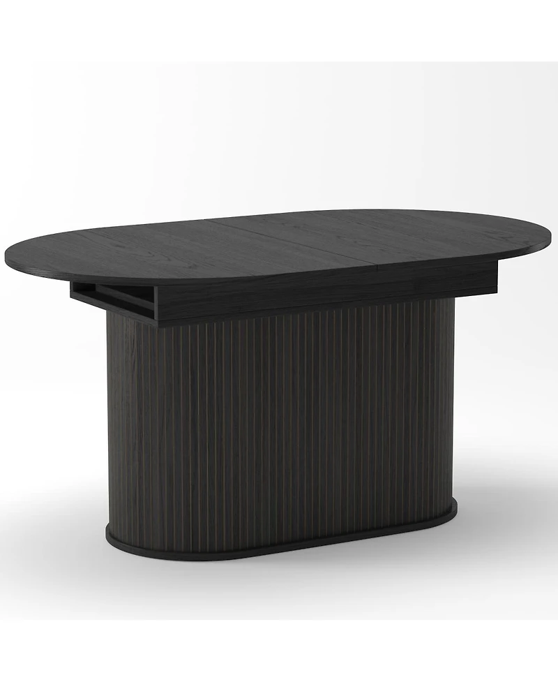 Streamdale Furniture 55.11"-70.86" Extendable Dining Table with Striped Legs