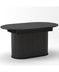 Streamdale Furniture 55.11"-70.86" Extendable Dining Table with Striped Legs
