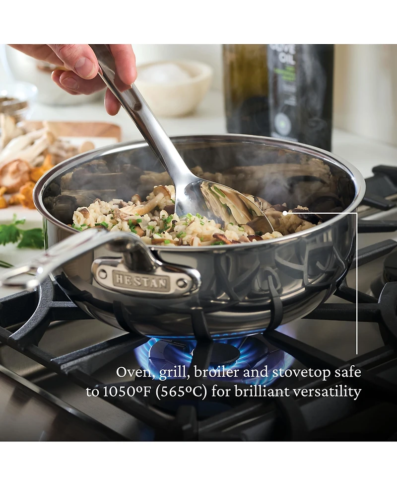 Hestan NanoBond Titanium Stainless Steel 3.5-Quart Covered Essential Pan