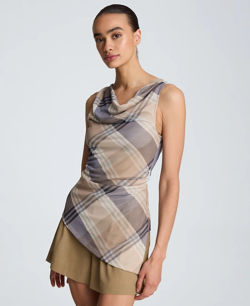 Kenneth Cole Women's Cowl Neck Asymmetric Top