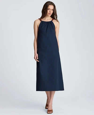Kenneth Cole Women's Cotton-Blend Halter Neck Midi Dress