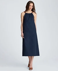 Kenneth Cole Women's Cotton-Blend Halter Neck Midi Dress