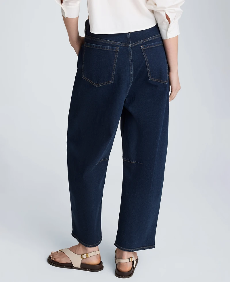 Kenneth Cole Women's High-Rise Barrel Leg Jeans
