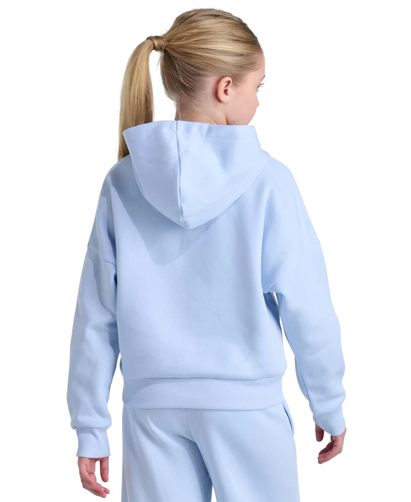 adidas Big Girls' 7-16 Long-Sleeve Graphic Fleece Hooded Pullover Sweatshirt