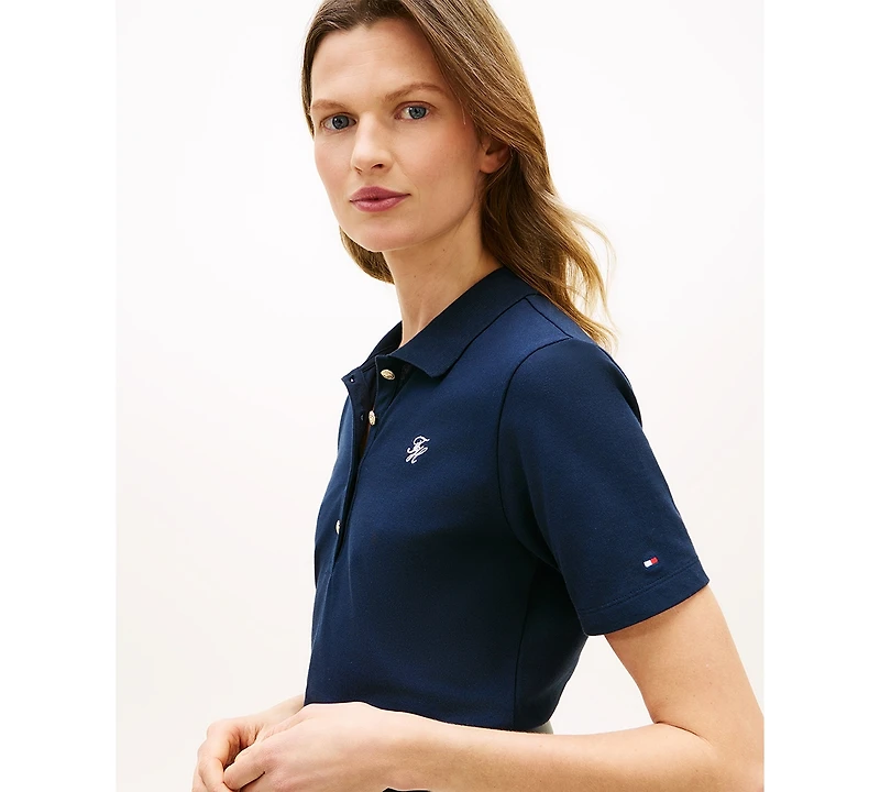 Tommy Hilfiger Women's Script Logo Polo T-Shirt
