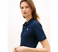 Tommy Hilfiger Women's Script Logo Polo T-Shirt