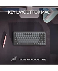 Logitech Mx Mechanical Mini for Mac: Wireless Illuminated Low-Profile Keyboard, Tactile Quiet