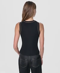 Dkny Women's Contrast Stitch Tank Top