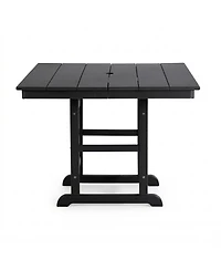 Streamdale Furniture 37.8" Square Black Hdpe Folding Outdoor Patio Dining Table