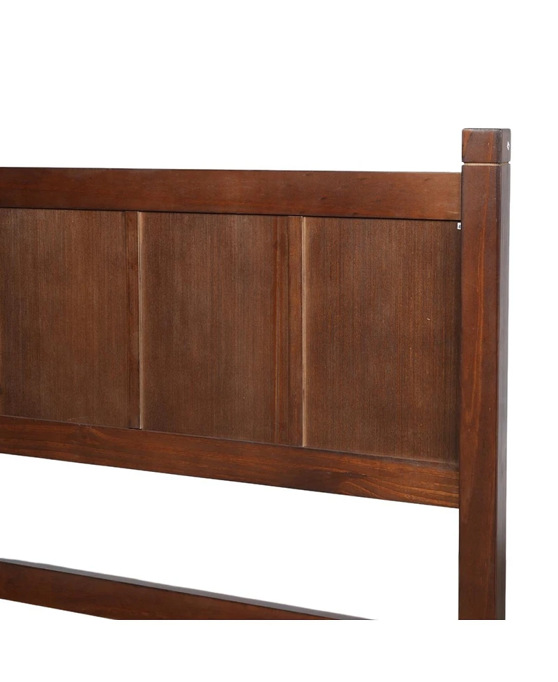 Streamdale Furniture Minimalist Modern Full Size Platform Bed with Wood Grain Finish