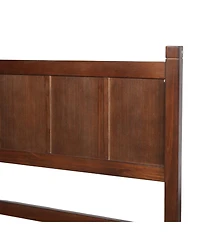 Streamdale Furniture Minimalist Modern Full Size Platform Bed with Wood Grain Finish
