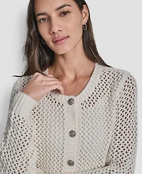 Dkny Jeans Women's Open-Knit Cardigan