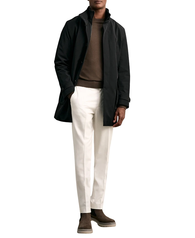 Reiss Men's Player Hybrid Removable-Gilet Overcoat