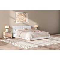 Streamdale Furniture Queen Size Boucle Upholstered Platform Bed Frame