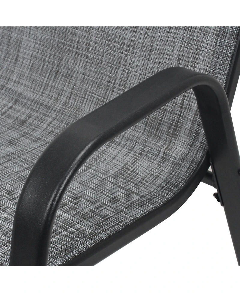 Streamdale Furniture Heavy-Duty Outdoor Teslin Fabric Chairs, 350 lbs Capacity, Ergonomic and Waterproof