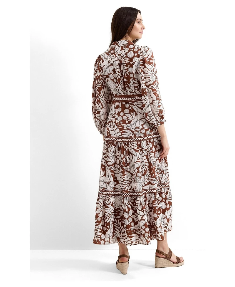 Phase Eight Women's Floral Print Midi Shirt Dress