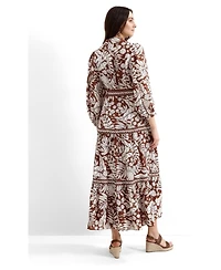 Phase Eight Women's Floral Print Midi Shirt Dress